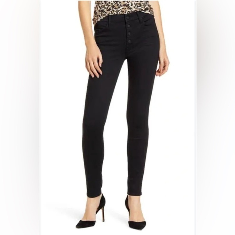 MOTHER Women’s The Pixie Ankle Skinny Jeans Not Guilty Black Wash Size 26 $228